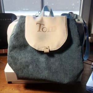 Pack serviette de bain & petit sac à dos enfant – cousus main